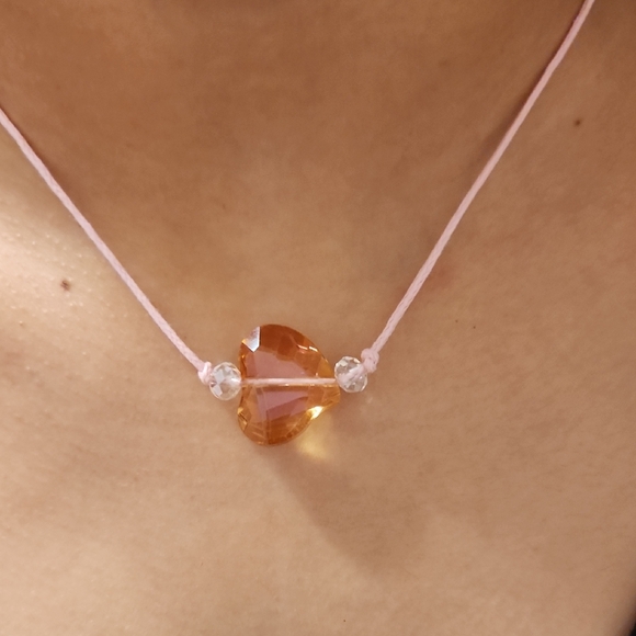 Crystal Heart Pendant Necklace - Picture 3 of 3